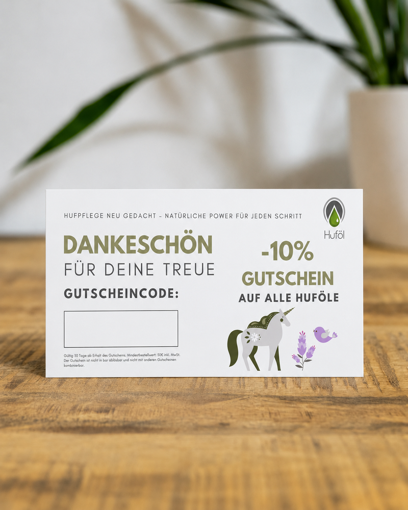 Huföl Promotion Gutschein