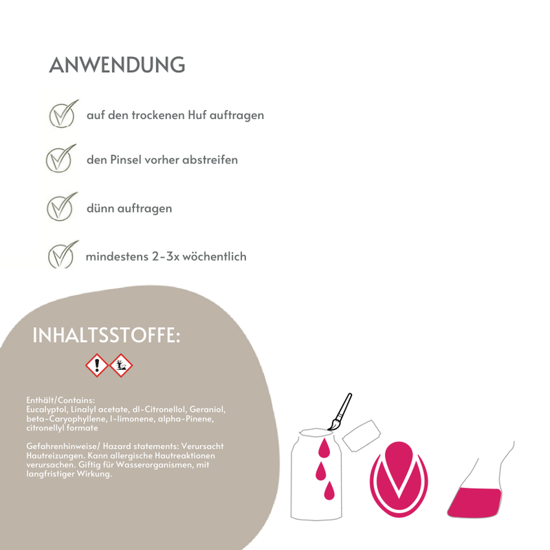 Huföl Produktfolder – Hufpflege für Pferde