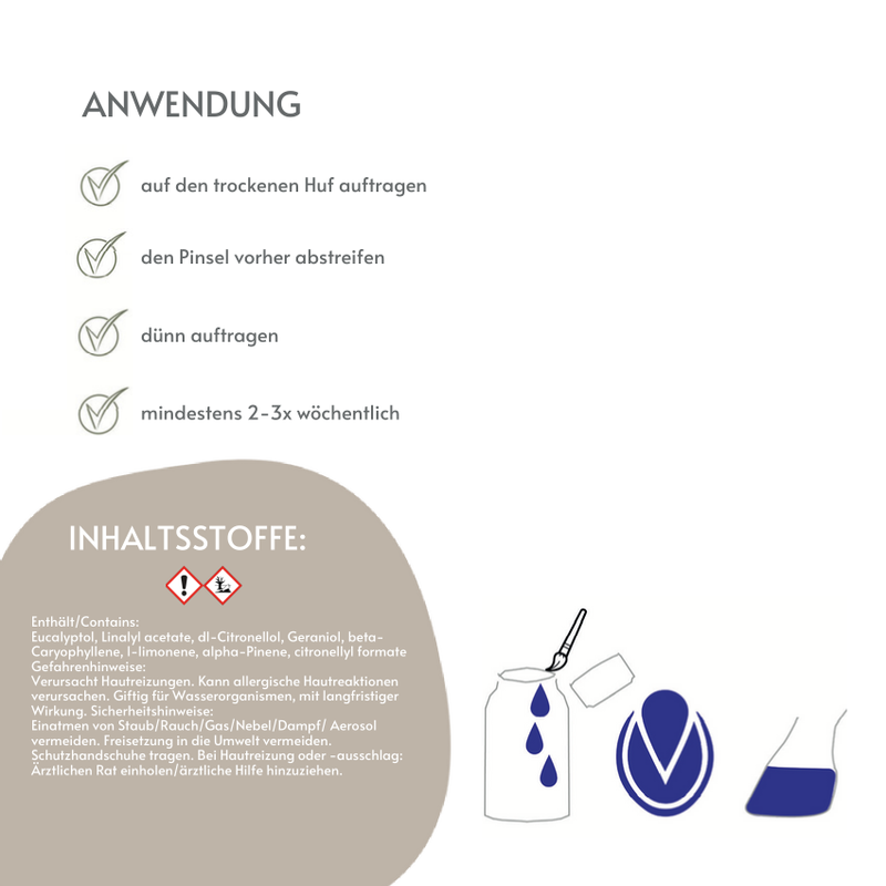 Huföl Produktfolder – Hufpflege für Pferde