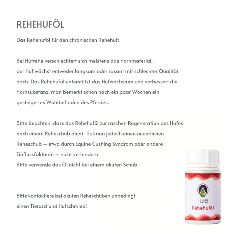 Huföl Produktfolder – Hufpflege für Pferde