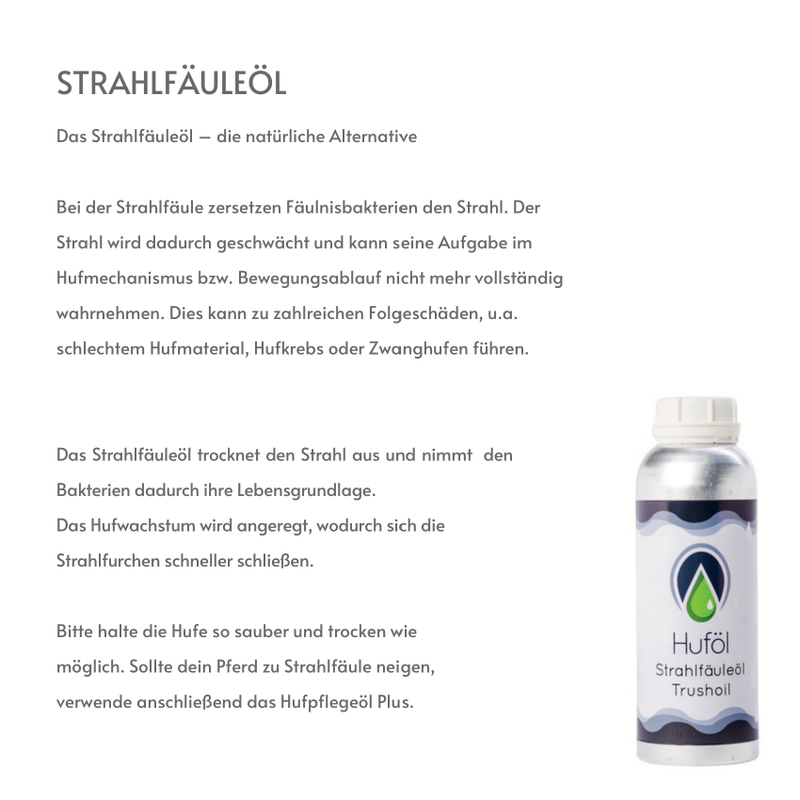 Huföl Produktfolder – Hufpflege für Pferde
